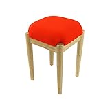 木製スツール 【玄関イス・来客いす】 (M オレンジ)