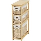 トイレラック(トイレ収納棚) 木製 スリム ナチュラル 【完成品】