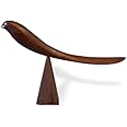 靴べら くつべら 木製 スタンド SHOEHORN ミャンマー 親鳥の靴べら 手作り 鳥 木製 鉄刀木 ツゲ 貴重な銘木 (鉄刀木(濃茶))