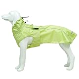 MAMORE 犬 レインコート 防水 撥水 通気 ジャケット 犬カッパ ペット雨具 防風 着脱簡単 リード穴付き 梅雨対策 夜間反射 調節可 小型 中型 大型犬用 四季通用 (グリーン, XL)