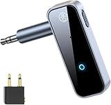 Bluetooth トランスミッター 【飛行機用プラグ付】 トランスミッター Bluetooth テレビ 一台多役 Bluetooth レシーバー マイク内蔵 通信距離10M ブルートゥース 送信機＆受信機 イヤホンジャック 3.5mm対応 機内/車載スピーカー/TV/ジム/タブレット用ワイヤレスオーディオトランスミッター