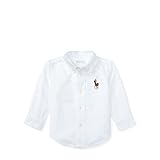 ポロラルフローレン ビッグポニー オクスフォード長袖シャツ ホワイト (男の子12～24か月用) 12M [並行輸入品]