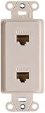 OnQ / Legrand WP3220LA PreConfigured 2Port Strap, Phone/Data, Light Almond [並行輸入品]