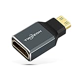 Twozoh 8K Mini HDMIアダプター (1個パック) 2.1 ミニ HDMIオス-標準HDMIメスアダプター コンバーター 8K@60Hz 4K@144Hz 2K@240Hz 適格請求書発行可