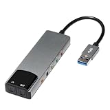 外付けUSBサウンドカード、5.1チャンネル+ファイバーSPDIF出力、AES/EBU、IEC60958、S/PDIFをサポート