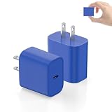 Resewern タイプc 充電器 Type-C 20w【PSE認証済み】PD 急速充電器 電源アダプター acアダプター USB コンセント タイプc アダプタ iPhone17/16/15//Android/iPad その他各種機器対応（ネイビー-2個セット）