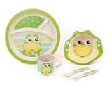 Bamboo Meal Set / Plate set / Dinner set by Green Frog Friends, Eco-friendly Bamboo Dishes, feeding 