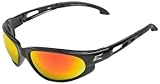 Edge Eyewear SWAP119 Dakura Safety Glasses, Black with Aqua Precision Red Mirror Lens [並行輸入品]