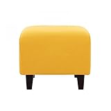 【単品】足置き（オットマン）【LeJOY】スタンダードタイプ ハニーイエロー 脚：角錐／ナチュラル 【リジョイ】：20色から選べる！カバーリングソファ