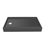 タイルRedi p3048l-pvc-13 X 6 – 4.5 – 4.5 48 " x 30 "アルコーブTileableシャワーPan with左、 30" D x 48" W ブラック P304