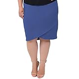 ストレッチは快適レディースプラスサイズチューリップスカート US サイズ: XL カラー: ブルー