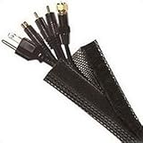 AVBケーブルes-pet-125-bk 1 1 / 4インチhook-loopペットラップケーブルスリーブ、ブラック – 100フィート