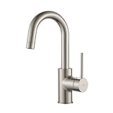 Kraus KPF-2600SS Modern Mateo Single Lever Kitchen Bar Faucet, Stainless Steel [並行輸入品]