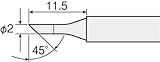 ホーザン(HOZAN) ビット 交換部品 鉛フリーハンダ対応 C型こて先 適応:HS-51/HS-51-220 HS-51C02