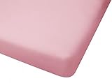 100% Cotton Jersey Knit Fitted Portable Crib Sheet - Pink by Big Oshi