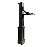 MAYNE 5812B Woodhaven Address Sign Post- Black