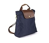 【シャンゼリゼ】リュックサック デイパック 2way 折り畳め マザーバッグ 【シャンゼリゼ　オリジナルカードケース おまけ付き】シンプルデザイン ナイロン 牛革 通勤 通学 旅行に便利