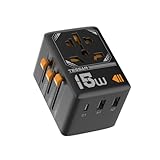 海外 変換プラグ 全世界対応 TESSAN 海外旅行用電源15Wプラグ 2USB-Aポートと1USB-Cポート付き 1AC口 マルチ コンセント 変換 BF O A Cタイプ 電源変換アダプター 韓国/イギリス/シンガポール/マレーシア/ドイツおよびそのヨーロッパに対応