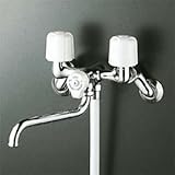 [KF100N2]KVK 栓金具 一時止水付２ハンドルシャワー 水栓 ケーブイケー