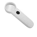 uxcell　ハンドヘルド拡大鏡　ハンドリーディング地図拡大鏡　ルーペ　ライト付き