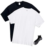 [プリントスター] 綿 厚手Tシャツ 2枚組 Sportsソックスセット ホワイト/ブラック XL