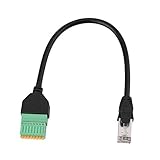 Archuu RJ45ネジ留め式端子 RJ45オス-8ピンネジ留め式端子アダプタ RJ45オスジャック-8ピンスプリングコネクタ端子台アダプタケーブル
