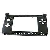 3DS XL 3DS LL用交換ハウジングヒンジボトムミドルフレームカバー 3DS XL LL交換ヒンジ部品底部中間フレーム 交換用ヒンジ部分下部ミドルフレーム シェルハウジングケース3DSXLゲームコンソールケース 3 dsxlゲーム機ハウジングに適して (ブラック)