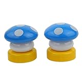 SODIAL(R)2pcsカラフルのキノコのプッシュ/タッチLED子供のベッドルームのナイトライトデスクランプ - グリーン