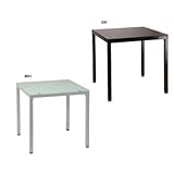 10mm厚 強化ガラス ダイニングテーブル 75X75cm ブラック(黒) 2人用 PA-7575-BK