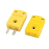 uxcell　Kタイプ　熱電対用コネクタ　メジャリングワイヤー　オス-メスコネクタ　テストプローブ　プラスチック　1セット入り