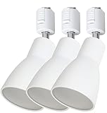 3個セット ダクトレール用 E26 照明器具 ホワイト ダクトレール照明 レールライト レール ledライティングバー用スポットライト リビング 廊下 寝室 商業施設 店舗展示場 角度調節（電球なし）