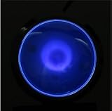 Sndy 100 mm 大規模なアーケードボタンの LED 凸コンソール交換ボタン - 青