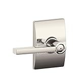 Schlage F40 LAT 618 CEN Latitude Lever with Century Trim Bed and Bath, Polished Nickel [並行輸入品]