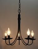 Artcraft Lighting Pot Racks 5-Light Chain Pendant Light, Black [並行輸入品]