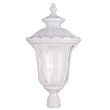 Livex Lighting 7864-03 Oxford 3 Light Outdoor Post Head, White [並行輸入品]