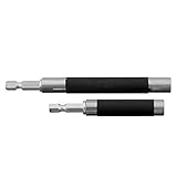 Merssavo 2x延長ヘックススクリューソケット磁気衝撃ドライバードリルビットホルダーアダプター