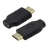 NFHK タイプDソケットマイクロHDMIメスTOタイプCミニHDMI 1.4オスコンバータアダプタ