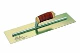 Kraft Tool CFE545L Elite Series Five Star Golden Stainless Steel Cement Finish Trowel with Leather H