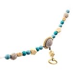 Pram Clip String Silicone Beads Wooden Beads Baby Teether Toy Stroller Chain Infant Toy Wooden Teeth