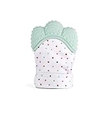 JiLiMiYY 赤ちゃん 歯固め 用指しゃぶり防止手袋 食品級シリコン ベビー用手袋 赤ちゃんの歯痛みを和らげます 3～12ヶ月対象 10*6.5cm