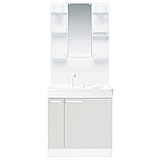 TOTO 洗面化粧台セット(KE) 750mm 凍結防止仕様 1面鏡+スライドラック ミュートグレー KE71CZG