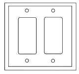 クーパー配線デバイスpj262gy Wallplate 2 G Decorator Poly Mid GY