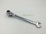 1x Scaffolding Podger Ratchet Spanner Site Ratcheting Socket Wrench Tool 19mm/22mm White (Twelve Ang