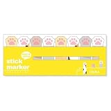 マインドウェイブ スティックマーカー どうぶつシリーズ 付箋 (ねこの肉球)