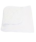 Baby Nursery Popcorn Textured Baby Blanket Moses/Pram - White by BABY TOWN