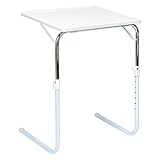 折りたたみテーブル 角度調節付き サイドテーブル 折りたたみ式 ホワイト