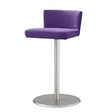 オリバー ダイニング ハイカウンターチェア スチール 布 シルバー×パープル (S・CS-133・ST+CF-06W)