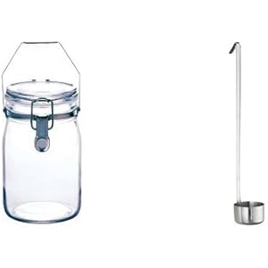 【梅酒づくりセット】セラーメイト 取手付密封びん 1L + 工房アイザワ 計量杓子 33cc 677