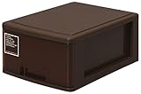 サンコープラスチック 小物収納 シルキー 幅25.2×奥35×高14.9cm ブラウン