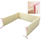 日本製】ベビーベッドガード♪Pinkリボン(日本製) 半周タイプ